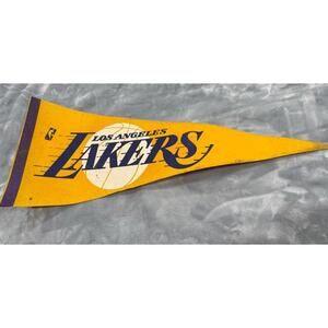 Vintage Los Angeles LA Lakers Pennant NBA Basketball Souvenir 60s 70s Felt